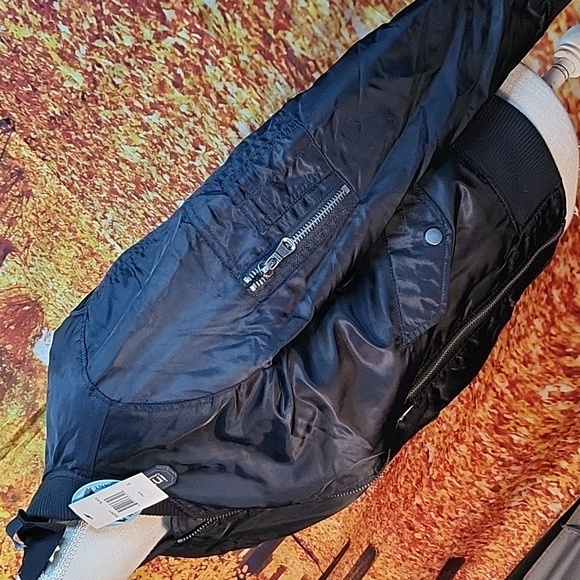 Intro Black Bomber Jackets From Dillard's, Quilted Lining - Picture 5 of 13